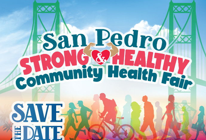 Flyer for San Pedro strong and Healthy Fair at the Cabrillo Marine Aquarium