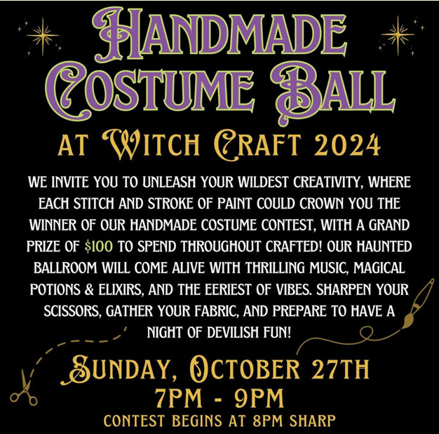 Flyer for Handmade Costume Ball at Crafted